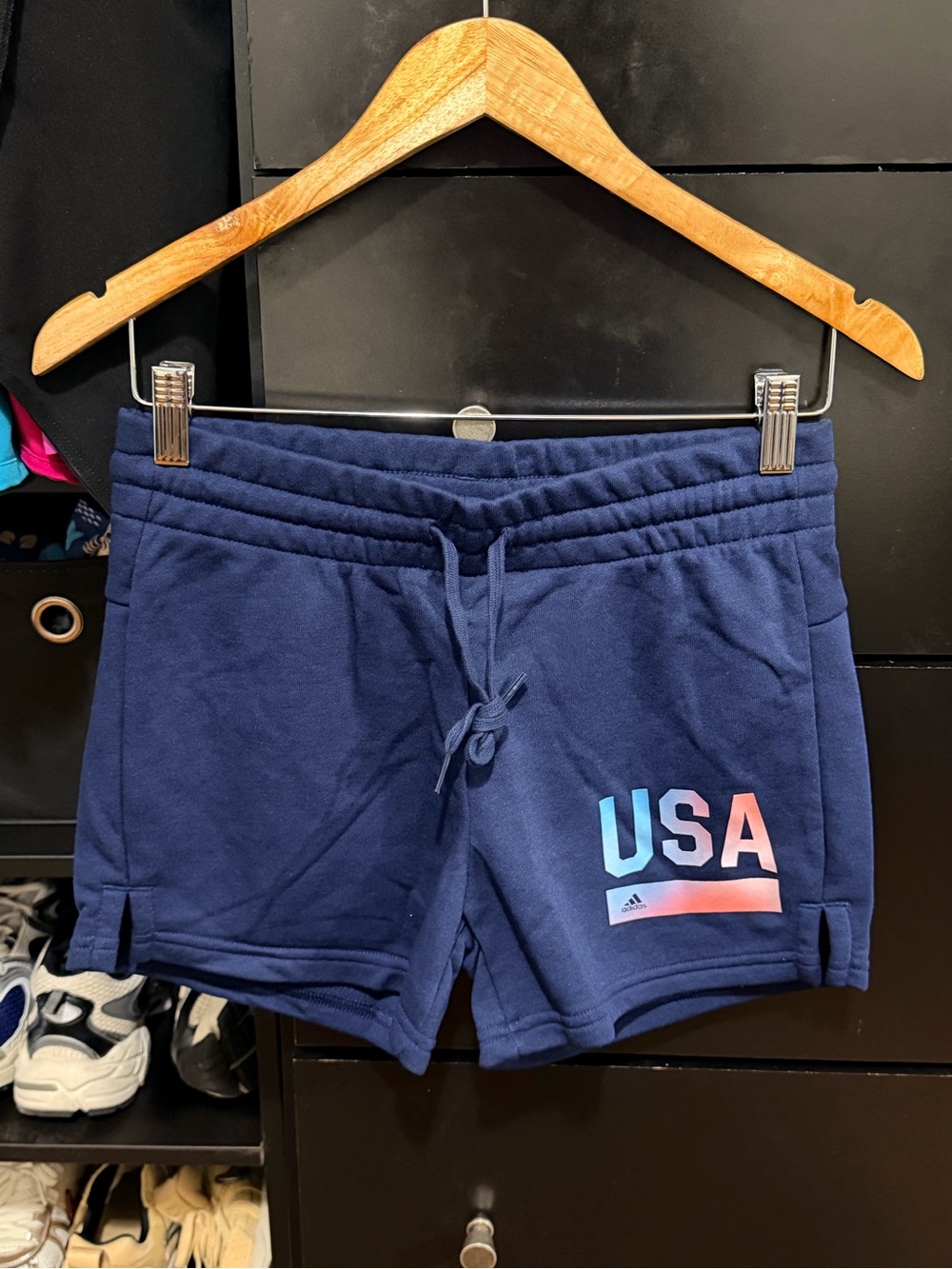 adidas Navy Athletic USA Graphic Women's Shorts